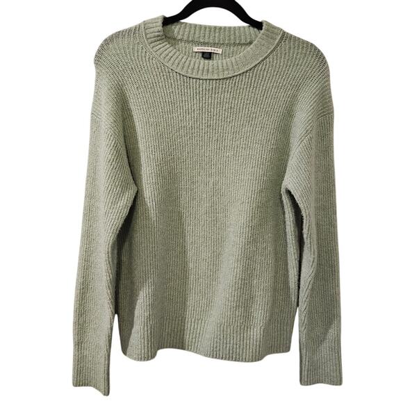 American Eagle AE Whoa So Soft Sweater Small Mint‎ Green Crew Neck Slouchy Knit - Picture 1 of 6